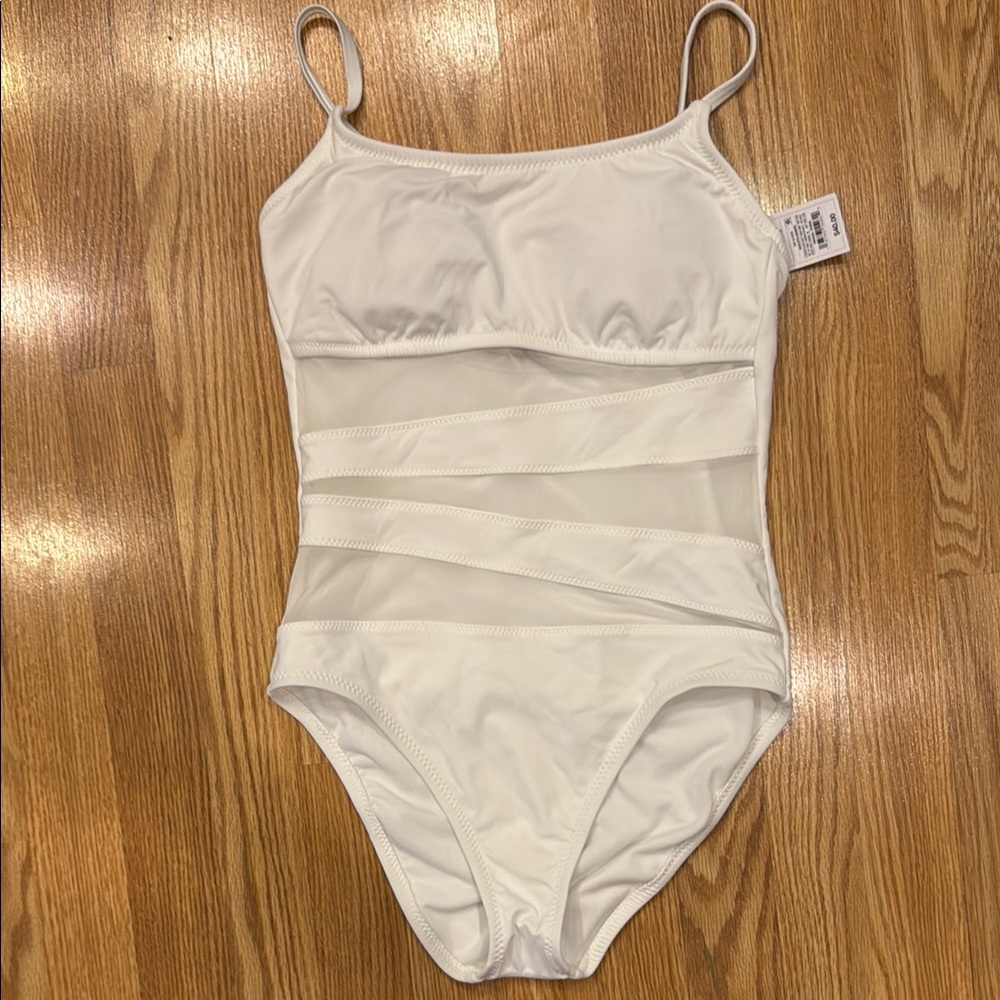 Shade & Shore NWT Medium White One-Piece Bathing Suit